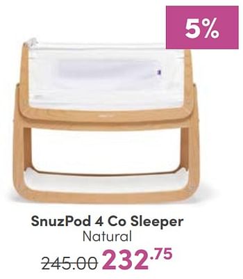 Aanbiedingen Snuzpod 4 co sleeper natural - Snüzpod4 - Geldig van 29/01/2023 tot 04/02/2023 bij Baby & Tiener Megastore