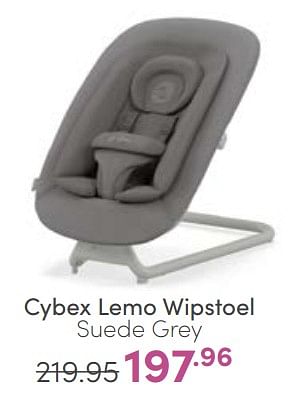 Aanbiedingen Cybex lemo wipstoel suede grey - Cybex - Geldig van 29/01/2023 tot 04/02/2023 bij Baby & Tiener Megastore