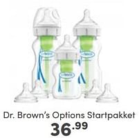 Aanbiedingen Dr. brown’s options startpakket - DrBrown's - Geldig van 29/01/2023 tot 04/02/2023 bij Baby & Tiener Megastore