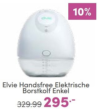 Aanbiedingen Elvie handsfree elektrische borstkolf enkel - Elvie - Geldig van 29/01/2023 tot 04/02/2023 bij Baby & Tiener Megastore