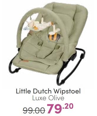 Aanbiedingen Little dutch wipstoel luxe olive - Little Dutch - Geldig van 29/01/2023 tot 04/02/2023 bij Baby & Tiener Megastore
