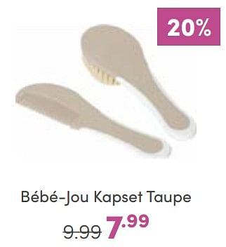 Aanbiedingen Bébé-jou kapset taupe - Bebe-jou - Geldig van 29/01/2023 tot 04/02/2023 bij Baby & Tiener Megastore