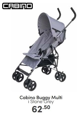 Aanbiedingen Cabino buggy multi i stone grey - Cabino - Geldig van 29/01/2023 tot 04/02/2023 bij Baby & Tiener Megastore