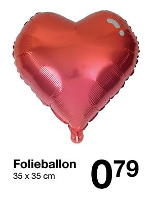 Aanbiedingen Folieballon - Huismerk - Zeeman  - Geldig van 28/01/2023 tot 03/02/2023 bij Zeeman