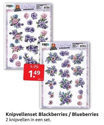 Aanbiedingen Knipvellenset blackberries - blueberries - Huismerk - Boekenvoordeel - Geldig van 28/01/2023 tot 05/02/2023 bij Boekenvoordeel