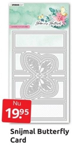 Aanbiedingen Snijmal butterfly card - Studio Light - Geldig van 28/01/2023 tot 05/02/2023 bij Boekenvoordeel