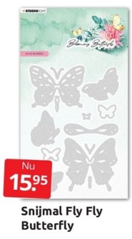 Aanbiedingen Snijmal fly fly butterfly - Studio Light - Geldig van 28/01/2023 tot 05/02/2023 bij Boekenvoordeel