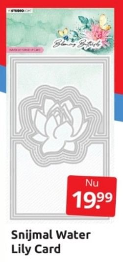 Aanbiedingen Snijmal water lily card - Studio Light - Geldig van 28/01/2023 tot 05/02/2023 bij Boekenvoordeel