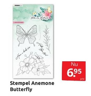 Aanbiedingen Stempel anemone butterfly - Studio Light - Geldig van 28/01/2023 tot 05/02/2023 bij Boekenvoordeel