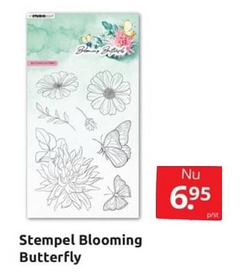 Aanbiedingen Stempel blooming butterfly - Studio Light - Geldig van 28/01/2023 tot 05/02/2023 bij Boekenvoordeel