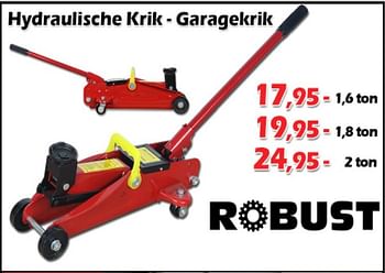 Aanbiedingen Hydraulische krik - garagekrik - ROBUST - Geldig van 19/01/2023 tot 12/02/2023 bij Itek