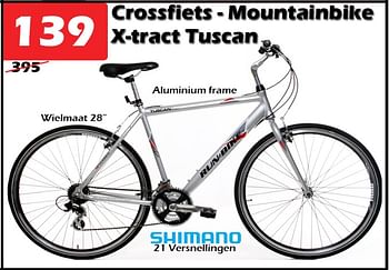 Aanbiedingen Crossfiets mountainbike x-tract tuscan - X-tract - Geldig van 19/01/2023 tot 12/02/2023 bij Itek