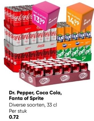 Aanbiedingen Dr. pepper coca cola fanta of sprite - Huismerk - Big Bazar - Geldig van 30/01/2023 tot 12/02/2023 bij Big Bazar