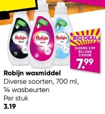 Aanbiedingen Robijn wasmiddel - Robijn - Geldig van 30/01/2023 tot 12/02/2023 bij Big Bazar