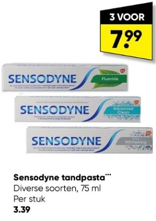 Aanbiedingen Sensodyne tandpasta - Sensodyne - Geldig van 30/01/2023 tot 12/02/2023 bij Big Bazar