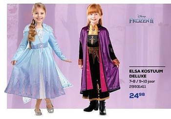 Aanbiedingen Elsa kostuum deluxe - Disney  Frozen - Geldig van 30/01/2023 tot 24/02/2023 bij Supra Bazar