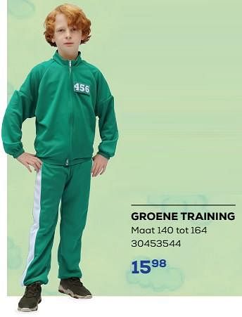 Aanbiedingen Groene training - Huismerk - Supra Bazar - Geldig van 30/01/2023 tot 24/02/2023 bij Supra Bazar