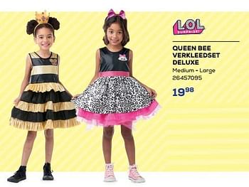 Aanbiedingen Queen bee verkleedset deluxe - LOL Surprise - Geldig van 30/01/2023 tot 24/02/2023 bij Supra Bazar