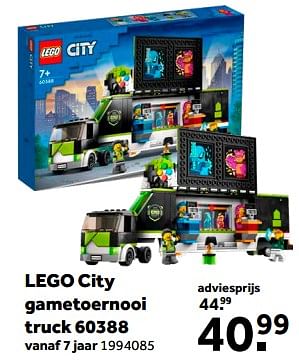 Aanbiedingen Lego city gametoernooi truck 60388 - Lego - Geldig van 01/02/2023 tot 28/02/2023 bij Intertoys