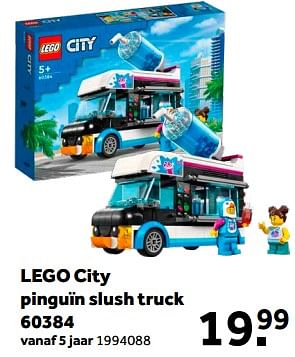 Aanbiedingen Lego city pinguïn slush truck 60384 - Lego - Geldig van 01/02/2023 tot 28/02/2023 bij Intertoys