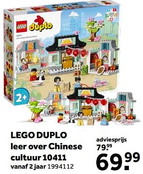 Aanbiedingen Lego duplo leer over chinese cultuur 10411 - Lego - Geldig van 01/02/2023 tot 28/02/2023 bij Intertoys