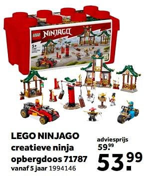 Aanbiedingen Lego ninjago creatieve ninja opbergdoos 71787 - Lego - Geldig van 01/02/2023 tot 28/02/2023 bij Intertoys
