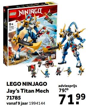 Aanbiedingen Lego ninjago jay’s titan mech 71785 - Lego - Geldig van 01/02/2023 tot 28/02/2023 bij Intertoys