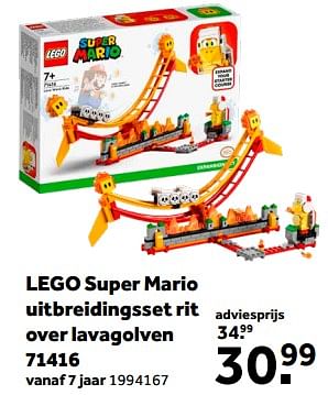Aanbiedingen Lego super mario uitbreidingsset rit over lavagolven 71416 - Lego - Geldig van 01/02/2023 tot 28/02/2023 bij Intertoys