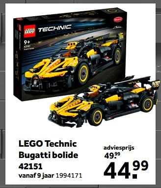 Aanbiedingen Lego technic bugatti bolide 42151 - Lego - Geldig van 01/02/2023 tot 28/02/2023 bij Intertoys