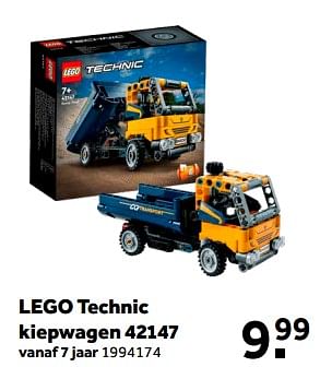 Aanbiedingen Lego technic kiepwagen 42147 - Lego - Geldig van 01/02/2023 tot 28/02/2023 bij Intertoys