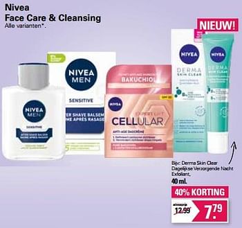 Aanbiedingen Derma skin clear dagelijkse verzorgende nacht exfoliant - Nivea - Geldig van 01/02/2023 tot 18/02/2023 bij De Online Drogist