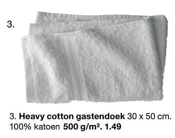 Aanbiedingen Heavy cotton gastendoek - Huismerk - Zeeman  - Geldig van 04/02/2023 tot 11/02/2023 bij Zeeman