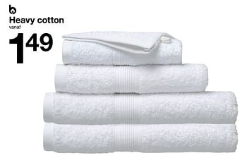 Aanbiedingen Heavy cotton handdoek - Huismerk - Zeeman  - Geldig van 04/02/2023 tot 11/02/2023 bij Zeeman