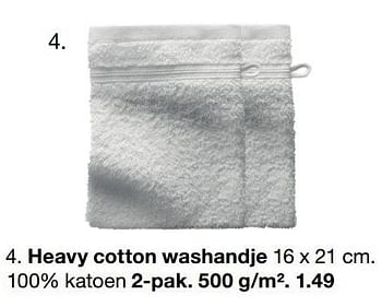Aanbiedingen Heavy cotton washandje - Huismerk - Zeeman  - Geldig van 04/02/2023 tot 11/02/2023 bij Zeeman