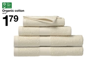 Aanbiedingen Organic cotton handdoek - Huismerk - Zeeman  - Geldig van 04/02/2023 tot 11/02/2023 bij Zeeman