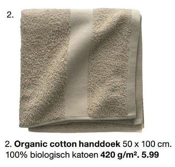 Aanbiedingen Organic cotton handdoek - Huismerk - Zeeman  - Geldig van 04/02/2023 tot 11/02/2023 bij Zeeman