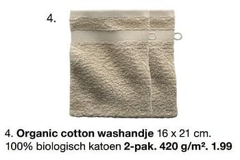 Aanbiedingen Organic cotton washandje - Huismerk - Zeeman  - Geldig van 04/02/2023 tot 11/02/2023 bij Zeeman
