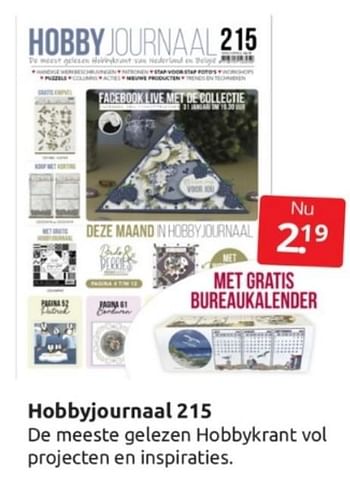 Aanbiedingen Hobbyjournaal 215 - Huismerk - Boekenvoordeel - Geldig van 04/02/2023 tot 12/02/2023 bij Boekenvoordeel