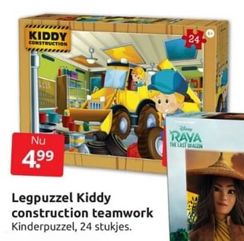 Aanbiedingen Legpuzzel kiddy construction teamwork - Huismerk - Boekenvoordeel - Geldig van 04/02/2023 tot 12/02/2023 bij Boekenvoordeel