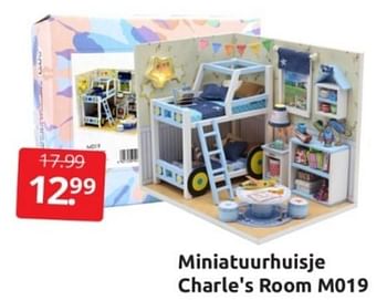 Aanbiedingen Miniatuurhuisje charle`s room m019 - Huismerk - Boekenvoordeel - Geldig van 04/02/2023 tot 12/02/2023 bij Boekenvoordeel