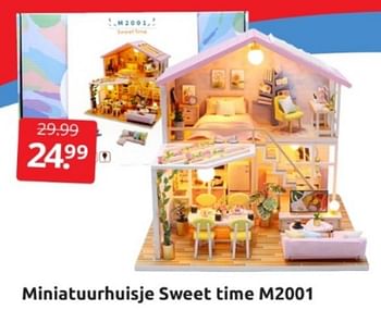 Aanbiedingen Miniatuurhuisje sweet time m2001 - Huismerk - Boekenvoordeel - Geldig van 04/02/2023 tot 12/02/2023 bij Boekenvoordeel