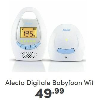 Aanbiedingen Alecto digitale babyfoon wit - Alecto - Geldig van 05/02/2023 tot 11/02/2023 bij Baby & Tiener Megastore