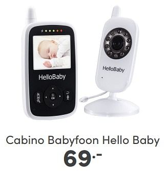 Aanbiedingen Cabino babyfoon hello baby - Cabino - Geldig van 05/02/2023 tot 11/02/2023 bij Baby & Tiener Megastore