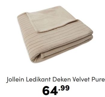 Aanbiedingen Jollein ledikant deken velvet pure - Jollein - Geldig van 05/02/2023 tot 11/02/2023 bij Baby & Tiener Megastore