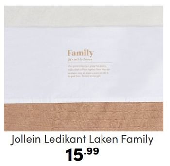Aanbiedingen Jollein ledikant laken family - Jollein - Geldig van 05/02/2023 tot 11/02/2023 bij Baby & Tiener Megastore