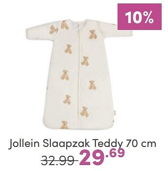 Aanbiedingen Jollein slaapzak teddy - Jollein - Geldig van 05/02/2023 tot 11/02/2023 bij Baby & Tiener Megastore