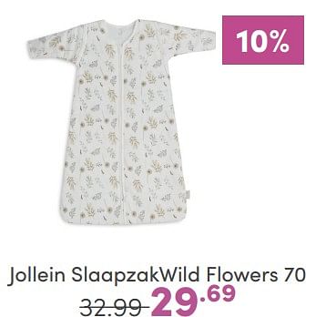 Aanbiedingen Jollein slaapzakwild flowers - Jollein - Geldig van 05/02/2023 tot 11/02/2023 bij Baby & Tiener Megastore