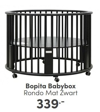 Aanbiedingen Bopita babybox rondo mat zwart - Bopita - Geldig van 05/02/2023 tot 11/02/2023 bij Baby & Tiener Megastore
