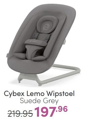 Aanbiedingen Cybex lemo wipstoel suede grey - Cybex - Geldig van 05/02/2023 tot 11/02/2023 bij Baby & Tiener Megastore