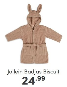 Aanbiedingen Jollein badjas biscuit - Jollein - Geldig van 05/02/2023 tot 11/02/2023 bij Baby & Tiener Megastore